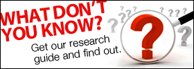 What Don't You Know? Get our research guide and find out.